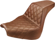 SADDLEMEN Step-Up Seat - Front Lattice Stitch - Brown - FXBR/S '18-'20 818-31-172BR