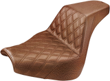 SADDLEMEN Step-Up Seat - Front Lattice Stitch - Brown - FXBR/S '18-'20 818-31-172BR