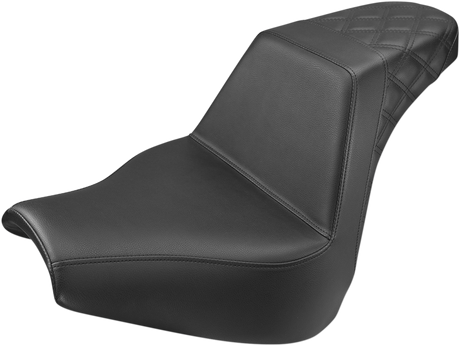SADDLEMEN Step-Up Seat - Rear Lattice Stitch - Black - FXBR/S '18-'20 818-31-173