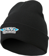 THROTTLE THREADS Drag Specialties Stocking Cap - Black DRG23B12BKOR - Cycle City Outdoors