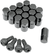 MOOSE UTILITY Lug Nut - 3/8"-24 - Black - Tapered - 16 Pack SP300MO201B