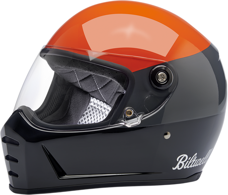 BILTWELL Lane Splitter Helmet - Podium - Gloss Orange/Gray/Black - XS 1004-550-101