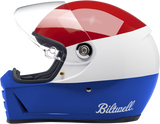 BILTWELL Lane Splitter Helmet - Podium - Gloss Red/White/Blue - XL 1004-549-105