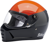 BILTWELL Lane Splitter Helmet - Podium - Gloss Orange/Gray/Black - Small 1004-550-102