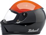 BILTWELL Lane Splitter Helmet - Podium - Gloss Orange/Gray/Black - XS 1004-550-101