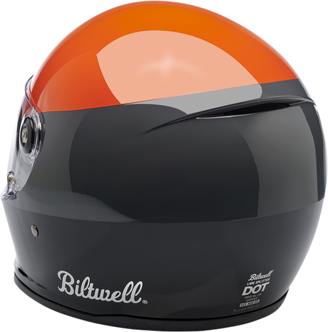 BILTWELL Lane Splitter Helmet - Podium - Gloss Orange/Gray/Black - XL 1004-550-105