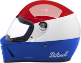BILTWELL Lane Splitter Helmet - Podium - Gloss Red/White/Blue - Small 1004-549-102