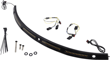Custom Dynamics Windshield Trim - Sequential Turn Signals - Black CD-WT2-SEQ-14-B - Cycle City Outdoors