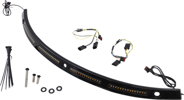 Custom Dynamics Windshield Trim - Sequential Turn Signals - Black CD-WT2-SEQ-14-B - Cycle City Outdoors