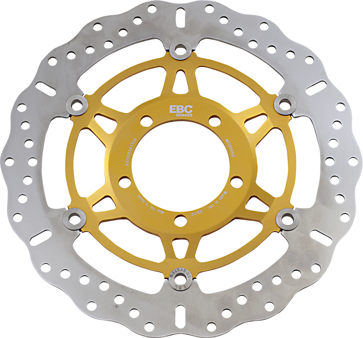 EBC Pro-Lite XC Contour Brake Rotor, Front - MD800XC (Triumph Daytona 675 / Street Triple R / Speed Triple 675 2006–2017)