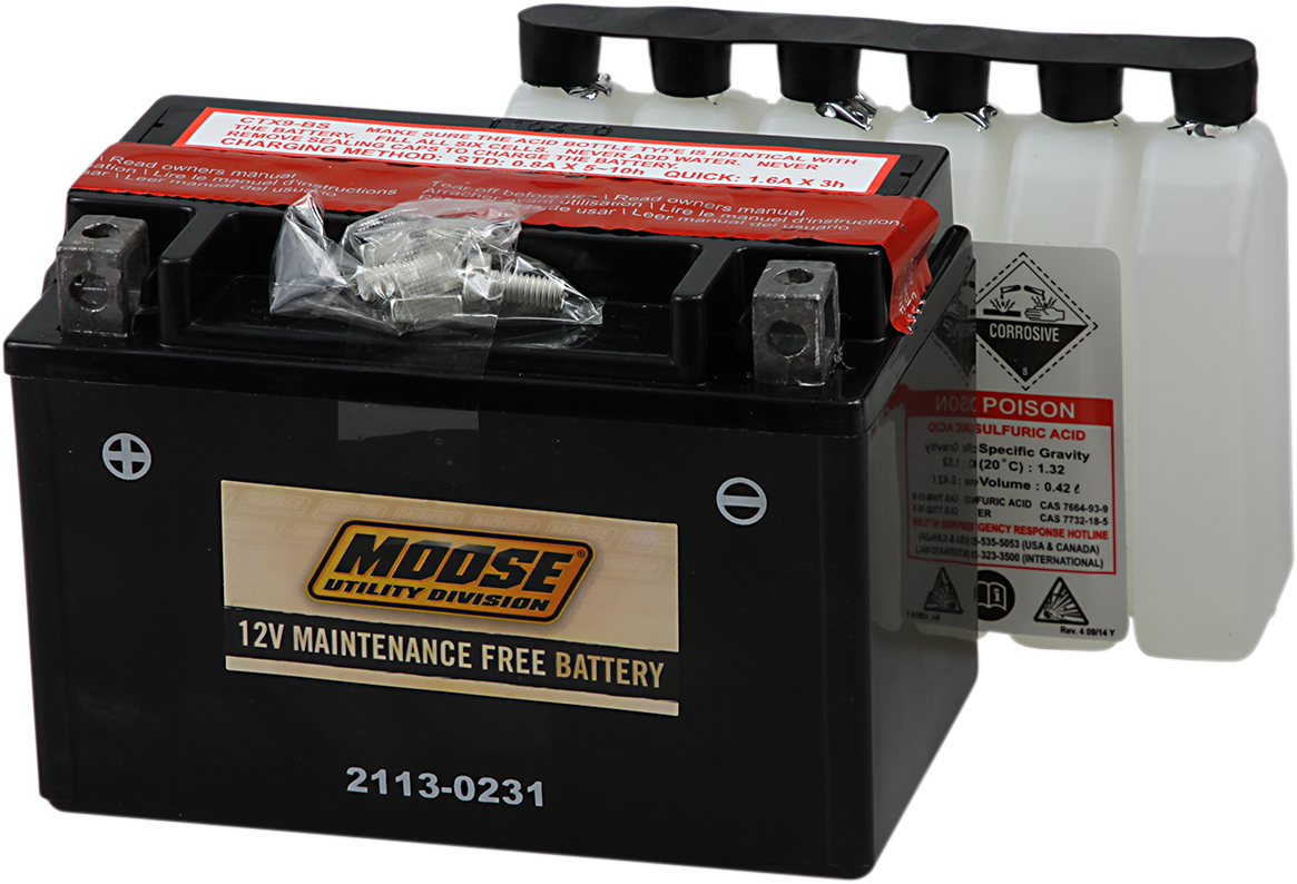 MOOSE UTILITY AGM Battery - YTX9-BS MTX9-BS