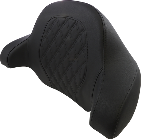 SADDLEMEN Tour-Pak® Backrest Pad - Step-Up - Lattice Stitch - Black - FL '14-'23 814-07-TPACK-SU