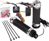 PERFORMANCE MACHINE (PM) Grips - Apex - Heated - TBW - Chrome 0063-2093-CH