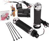 PERFORMANCE MACHINE (PM) Grips - Apex - Heated - FLTRX - Chrome 0063-2095-CH
