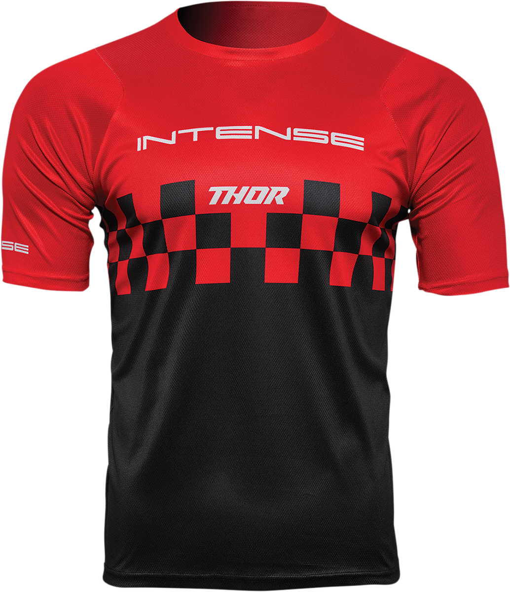 THOR Intense Chex Jersey - Red/Black - XL 5120-0142 - Cycle City Outdoors