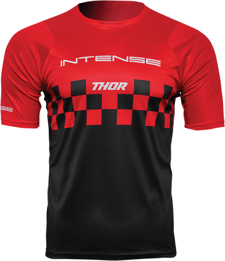 THOR Intense Chex Jersey - Red/Black - XS 5120-0138 - Cycle City Outdoors