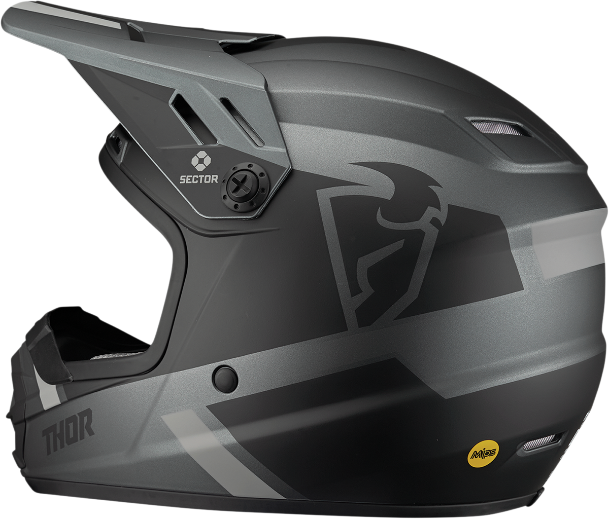 Thor Youth Sector Helmet - Split - MIPS? - Charcoal/Black - Large 0111-1471 - Cycle City Outdoors