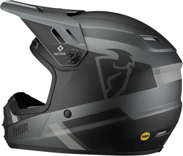 Thor Youth Sector Helmet - Split - MIPS? - Charcoal/Black - Large 0111-1471 - Cycle City Outdoors