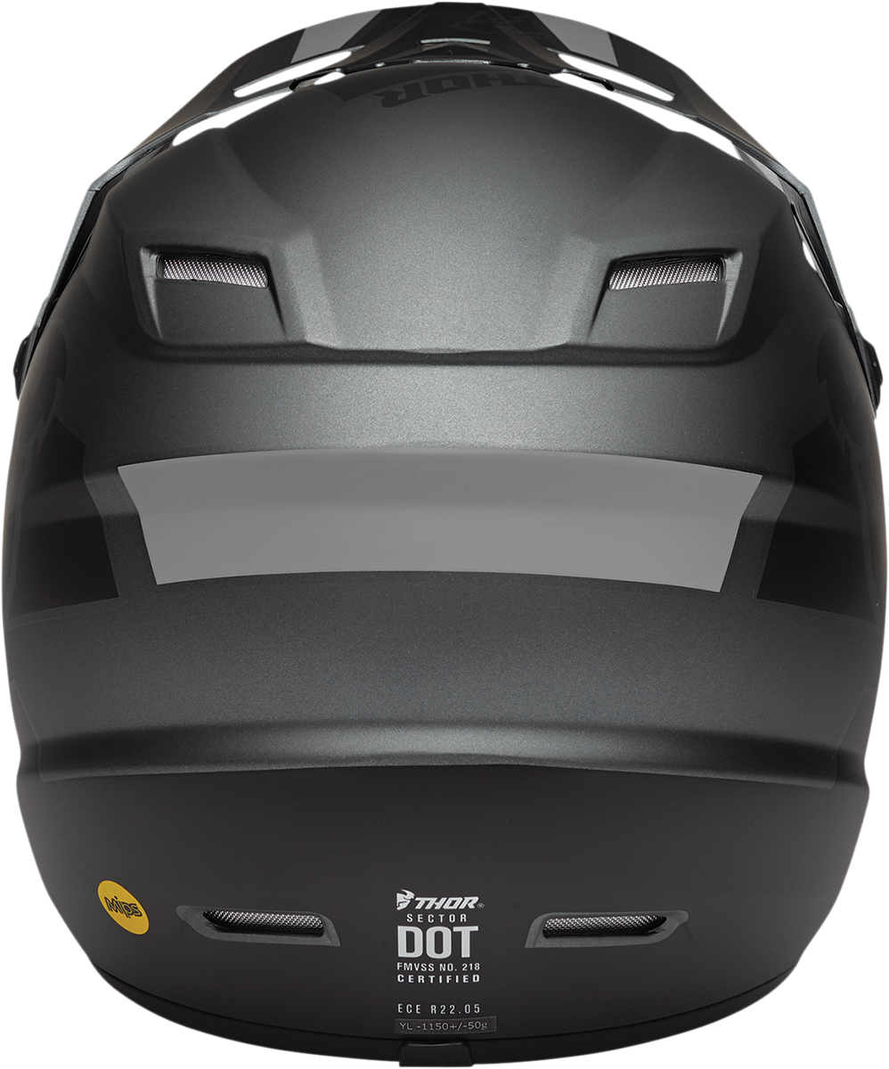 Thor Youth Sector Helmet - Split - MIPS? - Charcoal/Black - Large 0111-1471 - Cycle City Outdoors