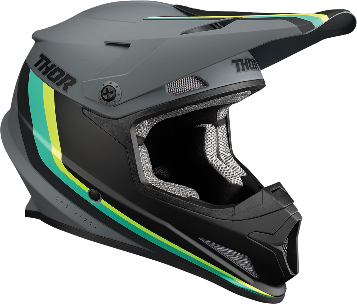 Thor Sector Helmet - Runner - MIPS? - Gray/Teal - XS 0110-7302 - Cycle City Outdoors