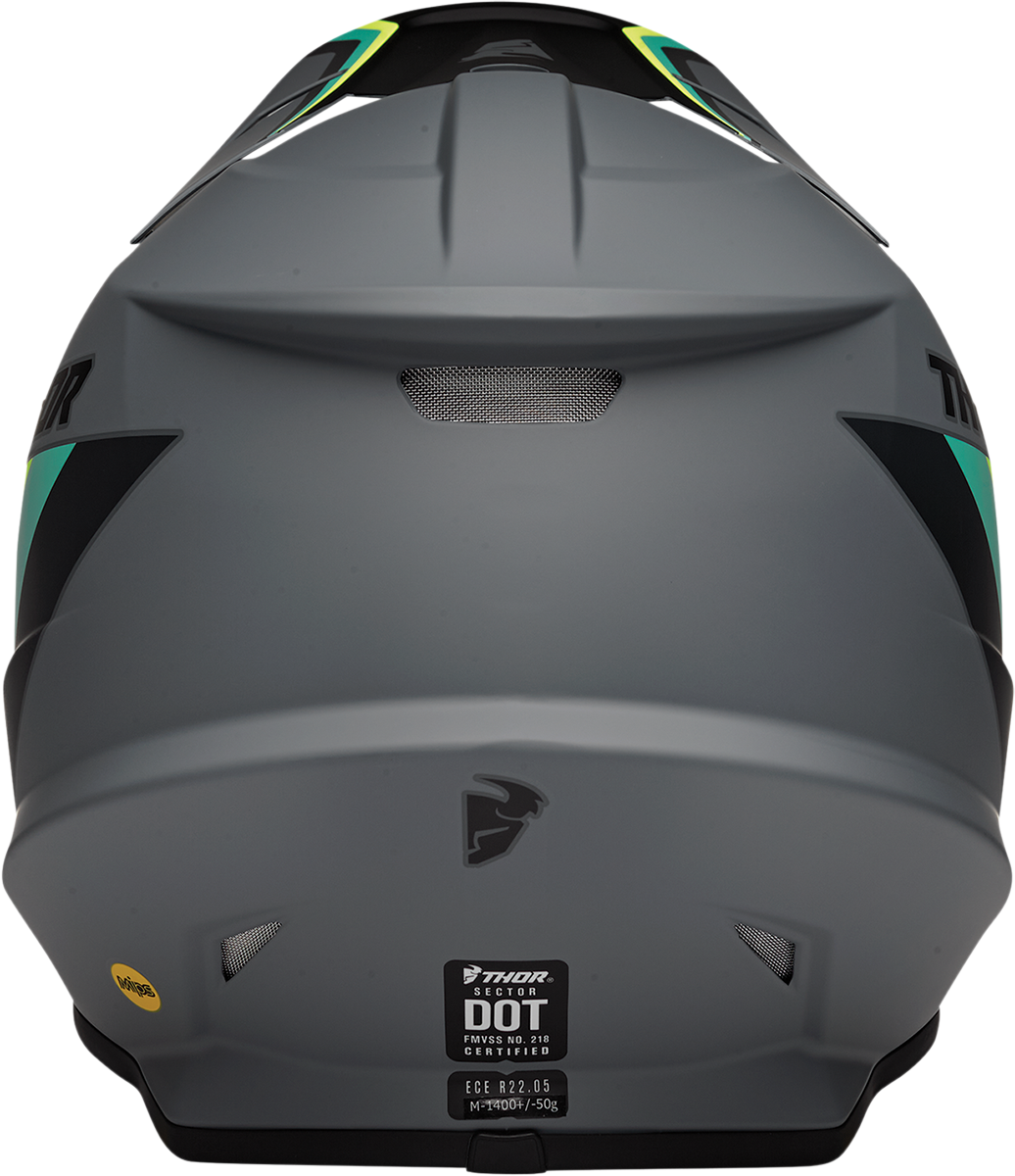 Thor Sector Helmet - Runner - MIPS? - Gray/Teal - XS 0110-7302 - Cycle City Outdoors