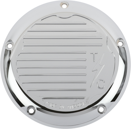THRASHIN SUPPLY CO. Derby Cover - Finned - Chrome - M8 TSC-3017-3