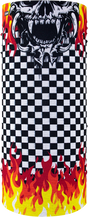 ZAN HEADGEAR Motley Tube? Polyester Neck Tube - Checkered Flames T450