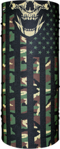 ZAN HEADGEAR Motley Tube? Polyester Neck Tube - Woodland Camo Flag T460