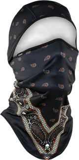ZAN HEADGEAR SportFlex? Convertible Balaclava - Black/Orange Bandanna WB4L197