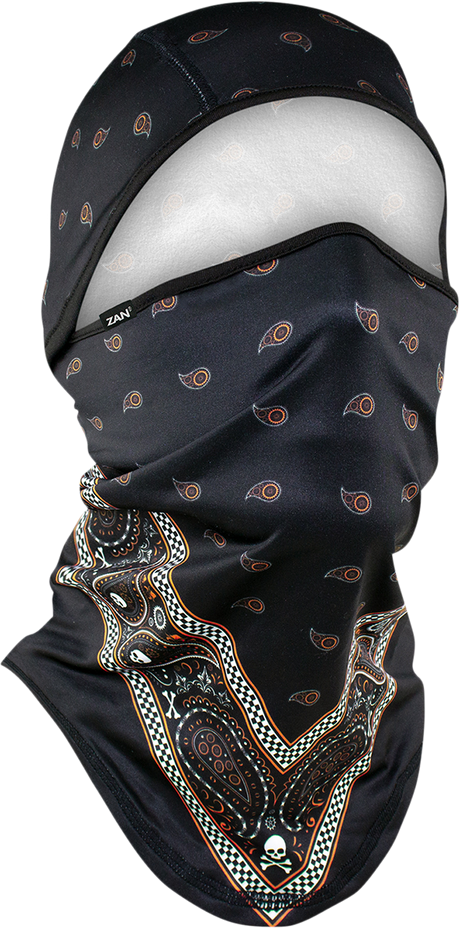 ZAN HEADGEAR SportFlex? Convertible Balaclava - Black/Orange Bandanna WB4L197