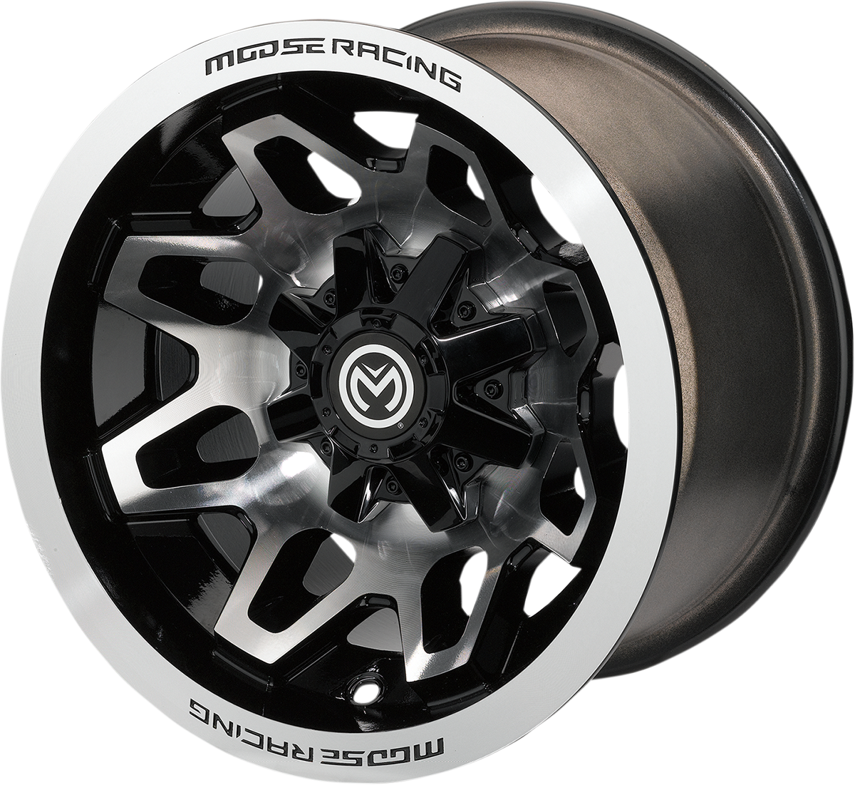 MOOSE UTILITY Wheel - 416X - Front/Rear - Machined Black - 14x7 - 4/156 - 4+3 416M147156GBMF4