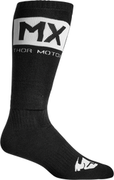 THOR Youth MX Solid Socks - Black/White - Size 1-6 3431-0662