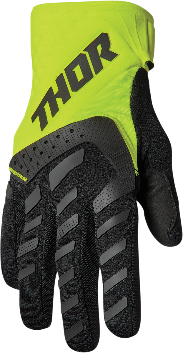 Thor Youth Spectrum Gloves - Black/Acid - 2XS 3332-1617 - Cycle City Outdoors