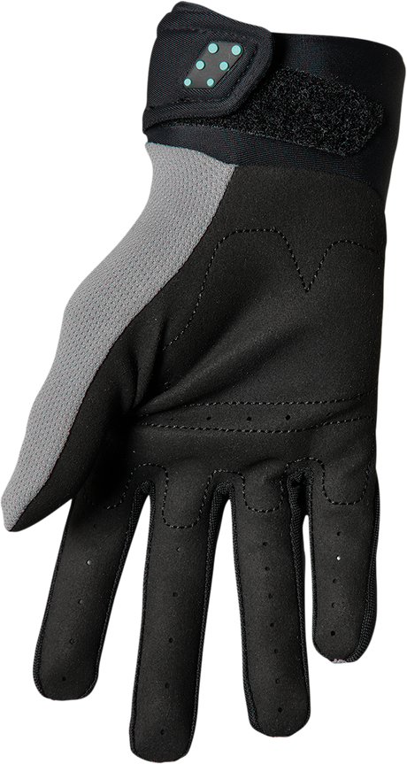 Thor Youth Spectrum Gloves - Gray/Black/Mint - Large 3332-1601 - Cycle City Outdoors