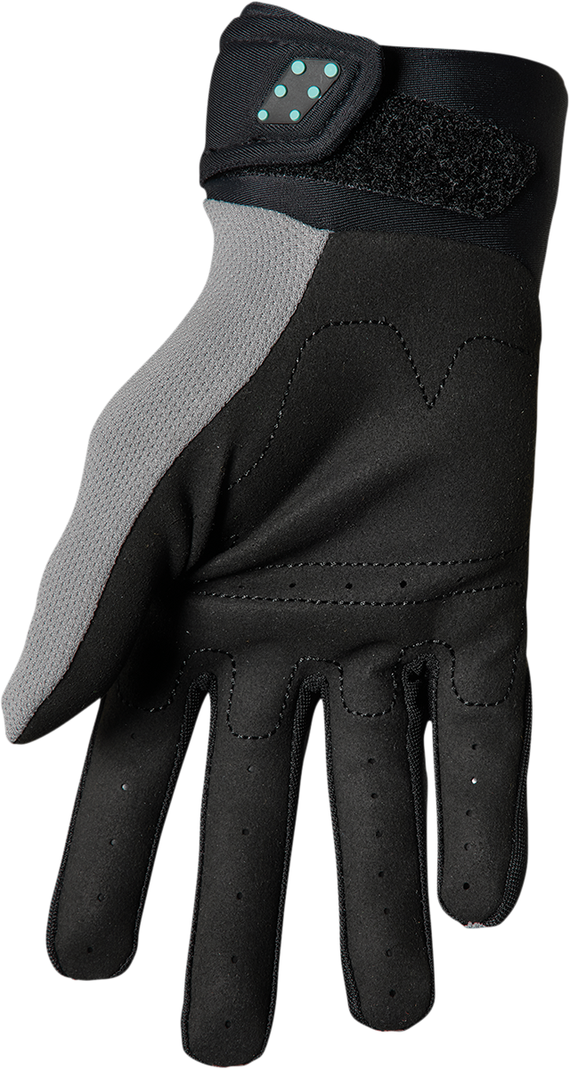 Thor Youth Spectrum Gloves - Gray/Black/Mint - Large 3332-1601 - Cycle City Outdoors