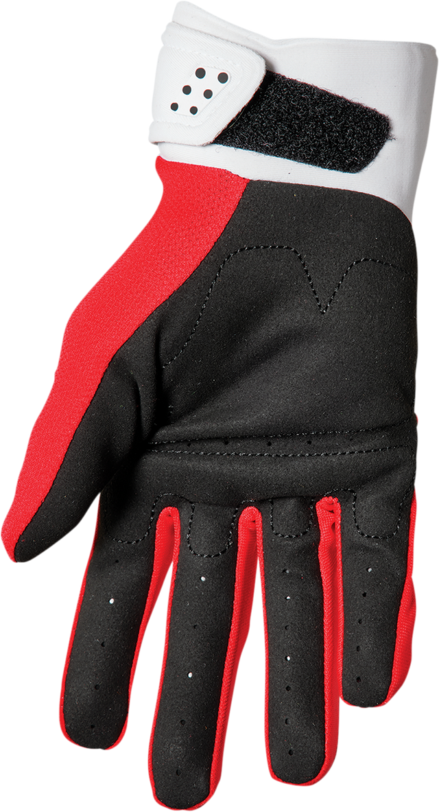 Thor Youth Spectrum Gloves - Red/White - Medium 3332-1610 - Cycle City Outdoors