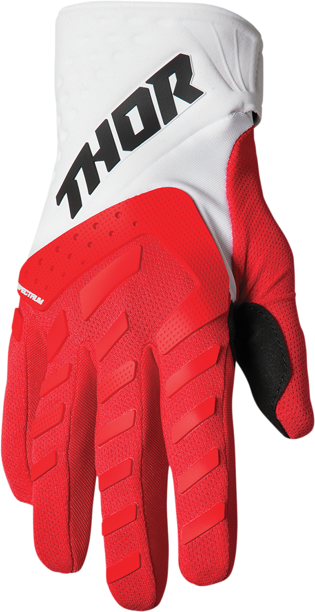 Thor Youth Spectrum Gloves - Red/White - Medium 3332-1610 - Cycle City Outdoors