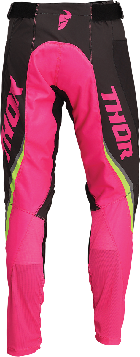THOR Women's Pulse Rev Pants - Charcoal/Pink - 3/4 2902-0295