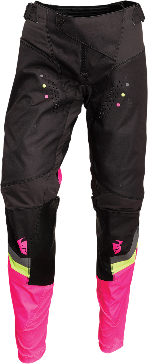 THOR Women's Pulse Rev Pants - Charcoal/Pink - 9/10 2902-0298