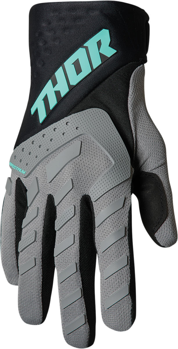 Thor Youth Spectrum Gloves - Gray/Black/Mint - Large 3332-1601 - Cycle City Outdoors
