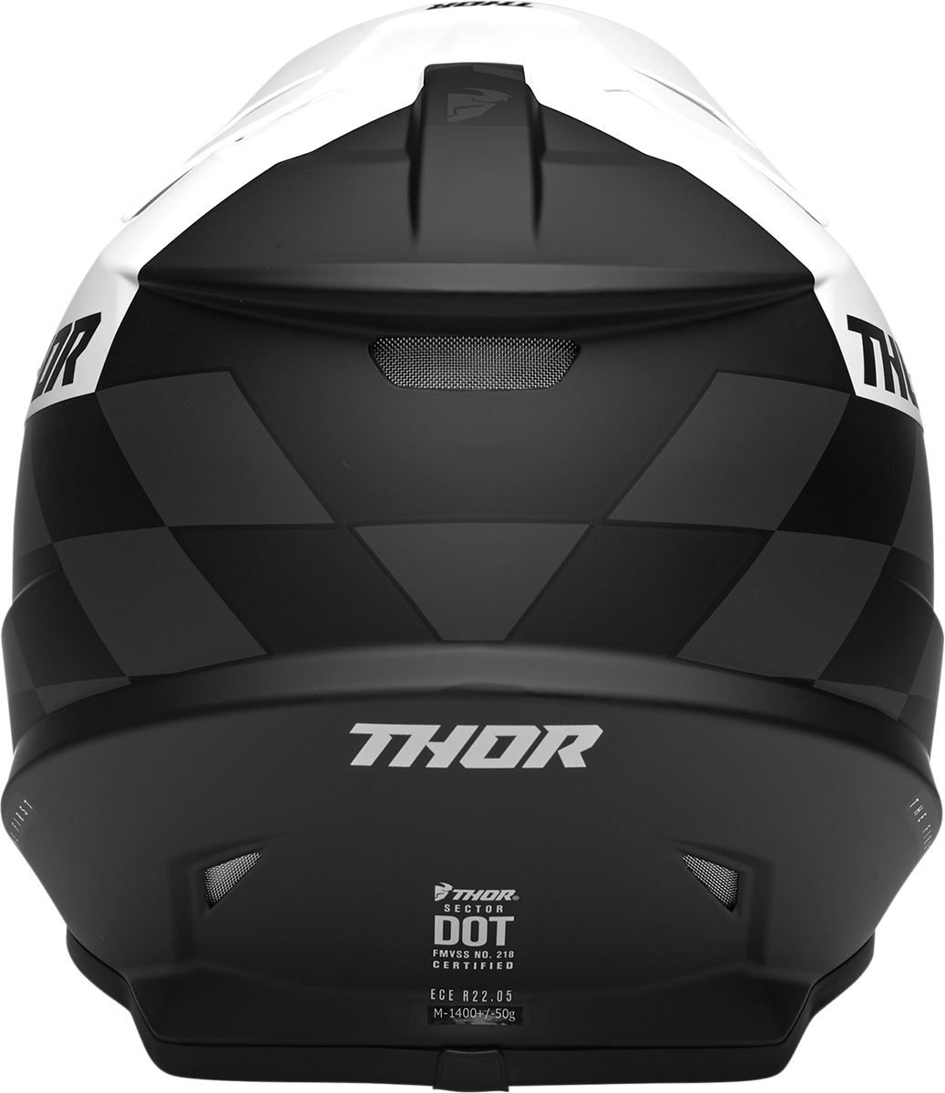 Thor Sector Helmet - Birdrock - Black/White - XL 0110-7356 - Cycle City Outdoors