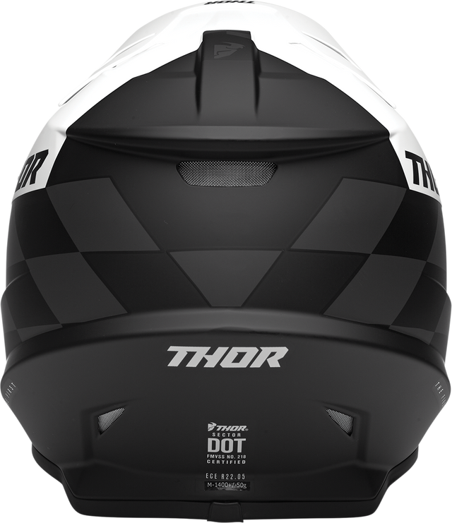 Thor Sector Helmet - Birdrock - Black/White - XL 0110-7356 - Cycle City Outdoors