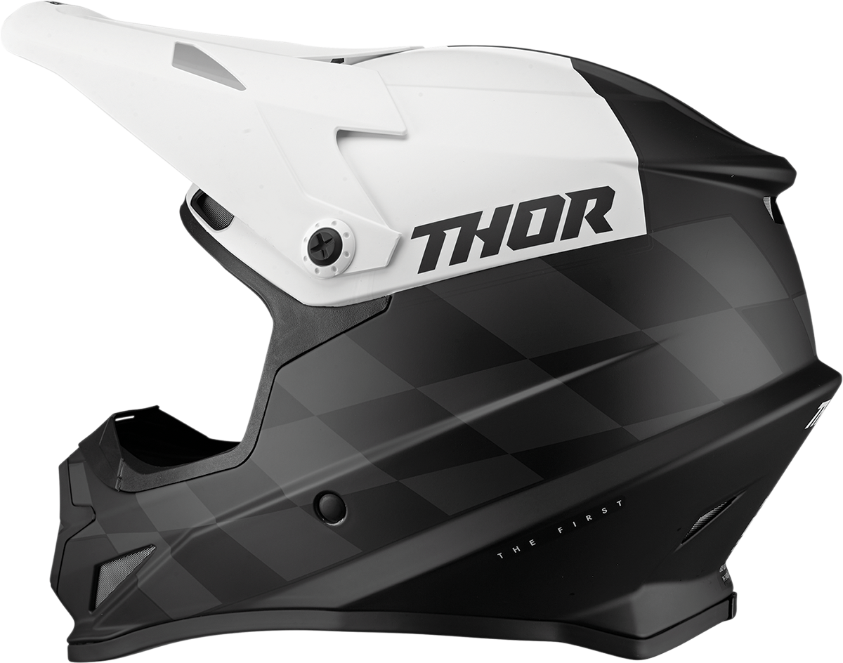 Thor Sector Helmet - Birdrock - Black/White - XL 0110-7356 - Cycle City Outdoors
