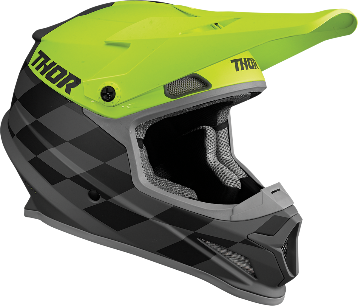 Thor Sector Helmet - Birdrock - Gray/Acid - 2XL 0110-7365 - Cycle City Outdoors