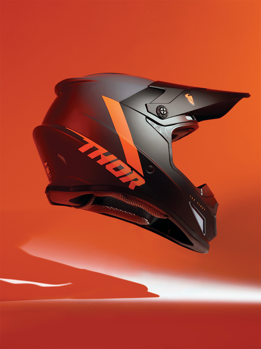 Thor Sector Helmet - Chev - Charcoal/Orange - Medium 0110-7338 - Cycle City Outdoors
