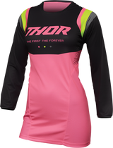 Thor Women's Pulse REV Jersey - Charcoal/Pink - Medium 2911-0239 - Cycle City Outdoors