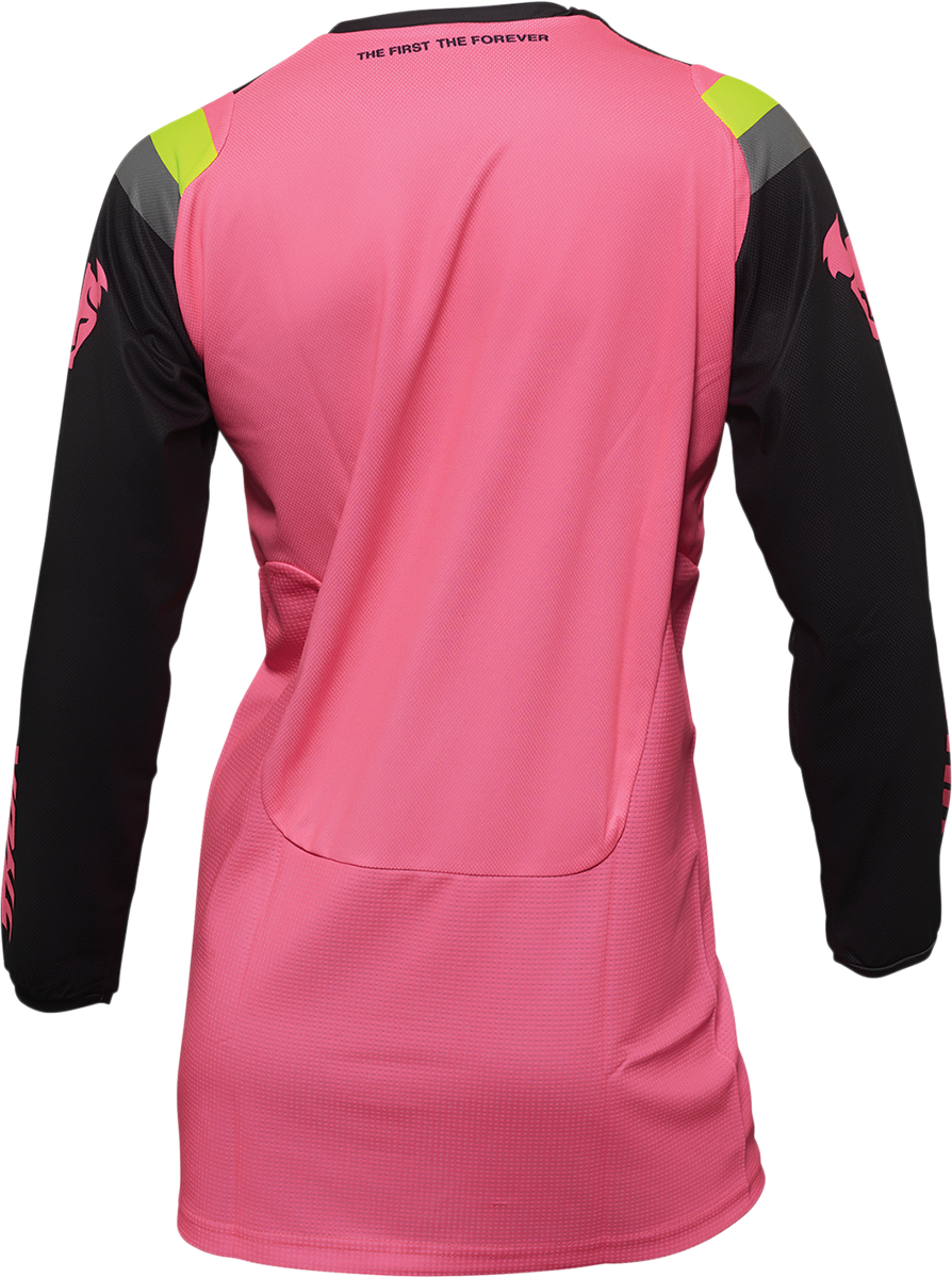 Thor Women's Pulse REV Jersey - Charcoal/Pink - Medium 2911-0239 - Cycle City Outdoors