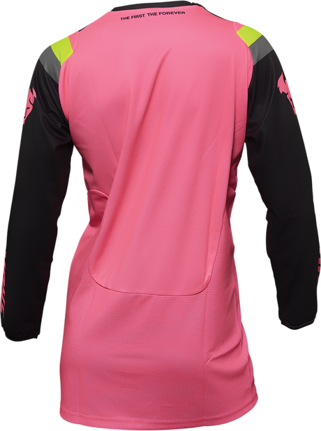 Thor Women's Pulse REV Jersey - Charcoal/Pink - Medium 2911-0239 - Cycle City Outdoors
