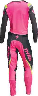 Thor Women's Pulse REV Jersey - Charcoal/Pink - Medium 2911-0239 - Cycle City Outdoors