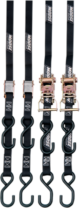 MOOSE UTILITY Tie-Down - Black - Quad Pack 3920-0300